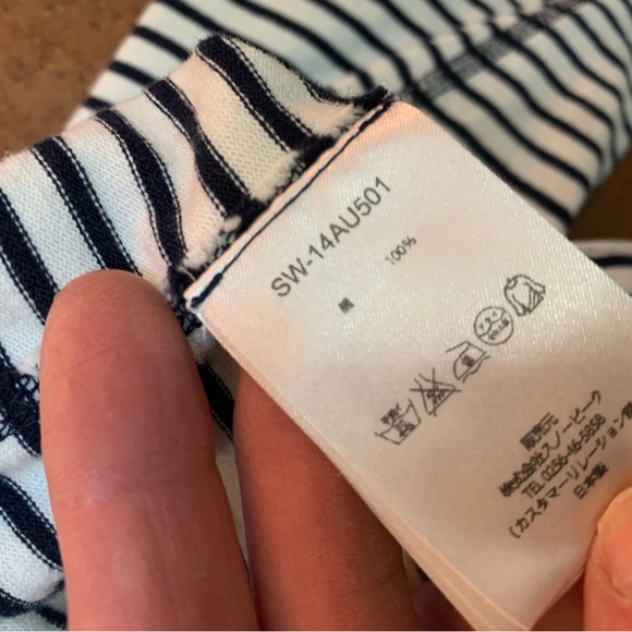 Snow Peak Outdoors Top Basic Stripes Long Sleeves Elbow Patches Pocket Womens L - Picture 4 of 4